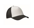 Casquette de baseball en polyester et partie frontale blanche 150 g/m² couleur blanc/noir