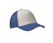 Casquette de baseball en polyester et partie frontale blanche 150 g/m² couleur blanc/bleu