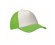 Casquette de baseball en polyester et partie frontale blanche 150 g/m² couleur vert fluorescent