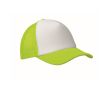 Casquette de baseball en polyester et partie frontale blanche 150 g/m² couleur vert lime