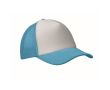 Casquette de baseball en polyester et partie frontale blanche 150 g/m² couleur cyan