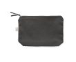 Trousse de toilette en tissu recyclé avec fermeture éclair assortie couleur noir