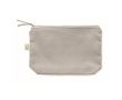 Trousse de toilette en tissu recyclé avec fermeture éclair assortie couleur gris