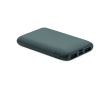 Batterie externe rectangulaire en ABS recyclé, 5.000 mAh couleur gris foncé