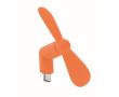 Ventilateur portable pour téléphone via port USB-C couleur orange