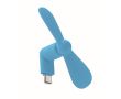Ventilateur portable pour téléphone via port USB-C couleur turquoise