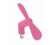 Ventilateur portable pour téléphone via port USB-C couleur fuchsia