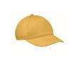 Casquette enfant en coton 5 panneaux 180 g/m² couleur jaune