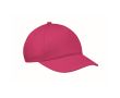 Casquette enfant en coton 5 panneaux 180 g/m² couleur fuchsia