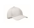 Casquette en coton avec fermeture par boucle en acier 280 g/m² couleur blanc