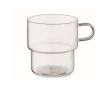 Tasse entièrement en borosilicate avec design empilable 300ml couleur transparent