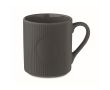 Tasse en céramique mate avec finition en relief 340ml couleur gris foncé