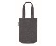 Petit sac en feutre RPET avec soufflet et poignées courtes couleur gris foncé