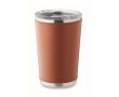 Verre en acier inoxydable avec housse amovible en similicuir 350ml couleur marron