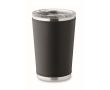 Verre en acier inoxydable avec housse amovible en similicuir 350ml couleur noir