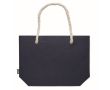 Sac de plage en feutre RPET avec poignées en corde naturelle couleur bleu