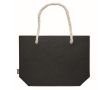 Sac de plage en feutre RPET avec poignées en corde naturelle couleur gris foncé