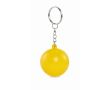 Porte-clés avec anti-stress en forme de boule en plusieurs couleurs couleur jaune