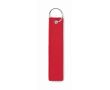 Porte-clés rectangulaire en tissu polyester en plusieurs couleurs couleur rouge