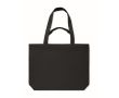 Sac en tissu recyclé avec anses courtes et longues 320 g/m² couleur noir