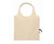 Sac de courses pliable en coton recyclé 140 g/m² couleur beige