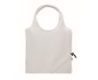 Sac de courses compact et pliable en coton recyclé 140 g/m² couleur blanc