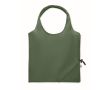 Sac de courses compact et pliable en coton recyclé 140 g/m² couleur vert foncé