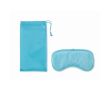 Masque de sommeil avec perles de gel, dans un sac à cordon couleur bleu ciel