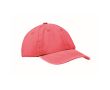 Casquette de baseball style coton lavé avec fermeture velcro 265 g/m² couleur rouge