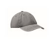Casquette de baseball style coton lavé avec fermeture velcro 265 g/m² couleur gris