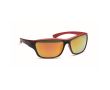 Lunettes de soleil sportives avec verres miroir et détails colorés couleur rouge