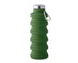 Gourde pliable en silicone avec mousqueton 500ml couleur vert foncé