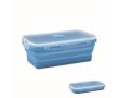 Boîte repas pliable en silicone colorée, capacité 1200 ml couleur bleu ciel