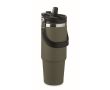 Gobelet à double paroi avec paille, bec et anse de transport 850 ml couleur vert foncé