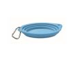 Assiette pliable pour manger ou boire avec mousqueton pour animaux couleur bleu ciel