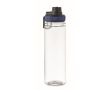 Bouteille transparente RPET avec couvercle et anse de transport 750 ml couleur bleu