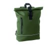 Sac à dos roll-top bande réfléchissante imperméable 15 pouces couleur vert foncé