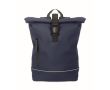 Sac à dos roll-top bande réfléchissante imperméable 15 pouces couleur bleu