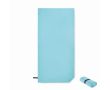 Serviette de sport en microfibre avec sangle de fermeture 200 g/m² couleur turquoise