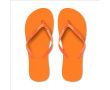 Tongs de plage en plastique unicolores et personnalisables  couleur orange