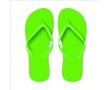 Tongs de plage en plastique unicolores et personnalisables  couleur vert lime