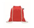 Sac en coton avec fermeture à cordon 180 g/m² couleur rouge