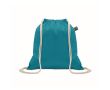 Sac en coton avec fermeture à cordon 180 g/m² couleur turquoise