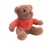 Ours en peluche avec t-shirt coloré personnalisable couleur rouge