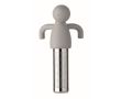 Infuseur à thé en inox en forme de petit bonhomme en silicone couleur gris
