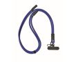 Tour de cou pour téléphone portable avec câble de recharge couleur bleu bondi