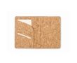 Étui pour passeport en liège avec compartiment pour cartes couleur beige