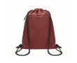 Sac à dos à cordons en RPET et PU avec une poche avant couleur bordeaux