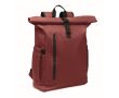 Sac à dos roll-top pour ordinateur portable avec sangle trolley 15'' couleur bordeaux
