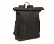 Sac à dos roll-top pour ordinateur portable avec sangle trolley 15'' couleur noir